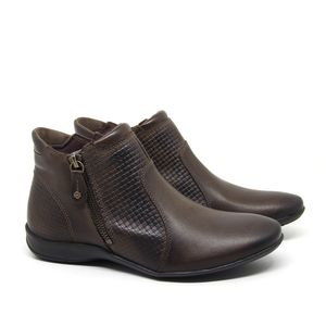Bota Angel Couro Café Mid - ANG826