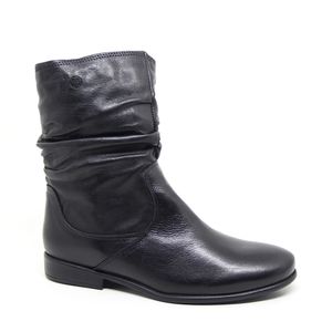 Bota Feminina Lun674 em Couro Preto Burned