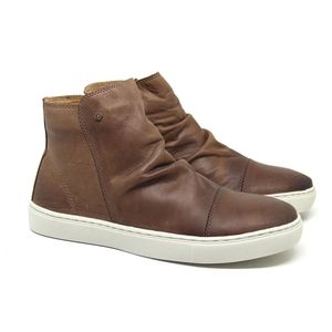 Tênis Feminino Fre3128 em Couro Tabaco Burned