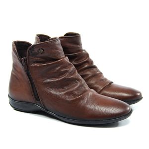 Bota Feminina Angel em Couro Mogno - ANG820