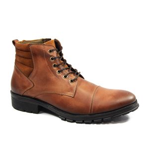 Coturno Roc1344 de Amarrar em Couro Tan/Sued Mostarda Old