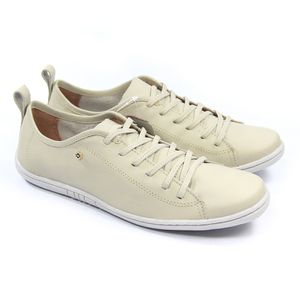 Tênis Feminino Fiz2641 Couro Off White Semi Brilho