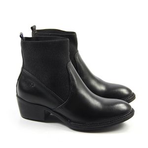 Bota Feminina KONA KON001 em Couro Preto