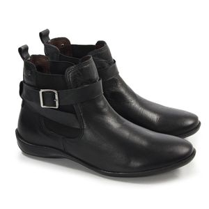 Bota Feminina Angel em Couro Preto - ANG006