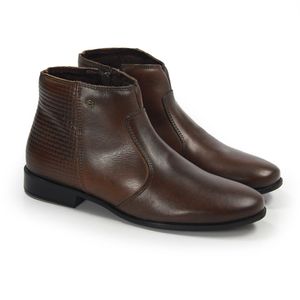 Bota Feminina Luna em Couro Tan Antique Preto - LUN686
