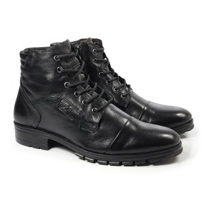 Coturno Rocker Couro Preto - ROC1355L