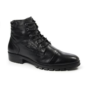 Coturno Rocker Couro Preto - ROC1355L