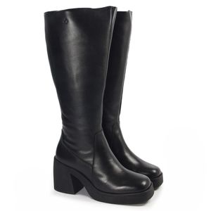 Bota Feminina STU005 em Couro Preto Burned