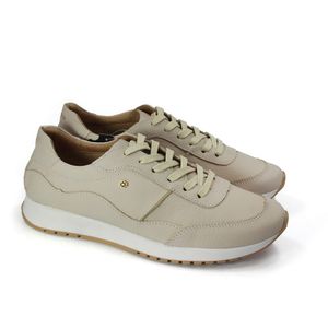 Tênis Feminino Tie23 Couro Creme