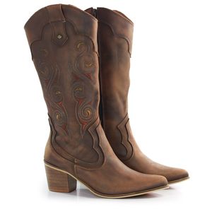 Bota Fem Texas Couro Havana Destroyer - TEX006