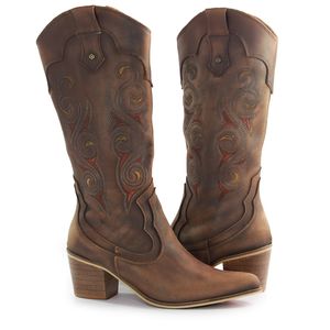 Bota Fem Texas Couro Havana Destroyer - TEX006