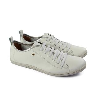 Tenis Fizzy - Couro Branco Prata FIZ2645