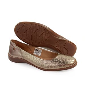 Sapatilha Angel Couro Prata Velha - ANG1012