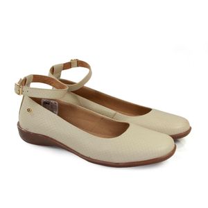 Sapatilha Angel Couro Off White - ANG1015