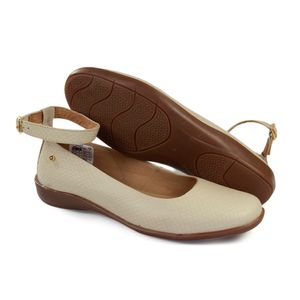 Sapatilha Angel Couro Off White - ANG1015
