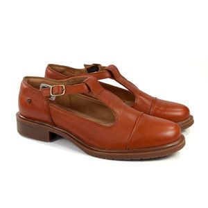 Sapato Kate Couro Tan Lustro - KAT012