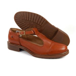 Sapato Kate Couro Tan Lustro - KAT012