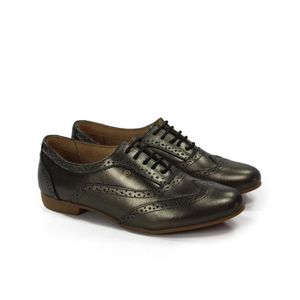 Sapato Troian - Couro Metalizado Onix TRO1118