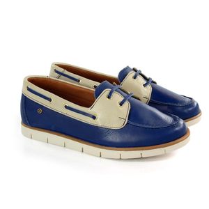 Mocassim Donna - Couro Marinho Burned DON008
