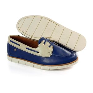 Mocassim Donna - Couro Marinho Burned DON008