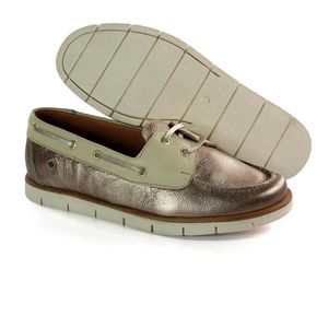 Mocassim Donna - Couro Prata Velha DON008