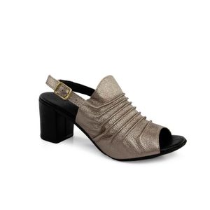 Sandalia Anne Couro Prata Velha - ANN1364