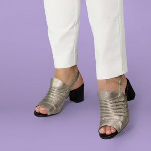 Sandalia Anne Couro Prata Velha - ANN1364