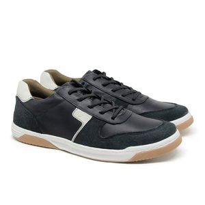 Sapatenis Monterrey Couro Preto Off White - MTR013