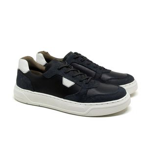 Sapatenis Michigan Couro Preto Off White - MIC015