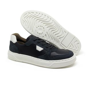 Sapatenis Michigan Couro Preto Off White - MIC015