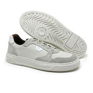 Sapatenis Michigan Couro Off White Gelo - MIC015