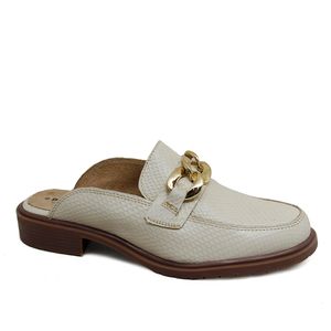 Mule Kate Couro Off White - KAT023