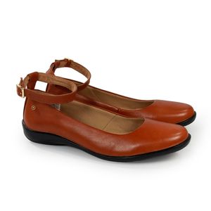 Sapatilha Angel Couro Tan - ANG1013