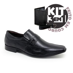 Sapato Zurich Couro Preto - ZUR005K