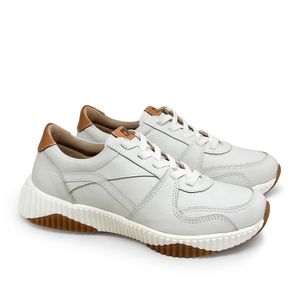 Tênis Sky Couro Bari Off White Roma Tan - SKY001