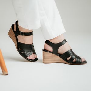 Sandalia Anita Couro Preto - ANI1163