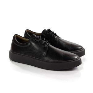 Tênis Detroit Couro Preto S/ Preto - DET019