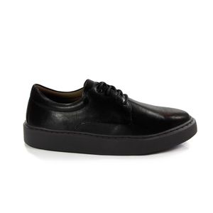 Tênis Detroit Couro Preto S/ Preto - DET019