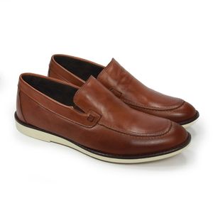 Sapato Bruxelas Couro Pinhão - BRU008