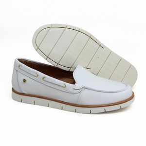 Mocassim Donna Couro Roma Gelo - DON009L