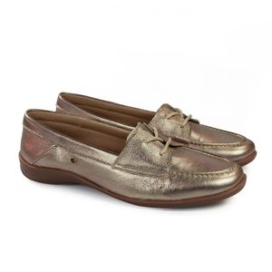 Mocassim Angel Couro Prata Velha - ANG1020
