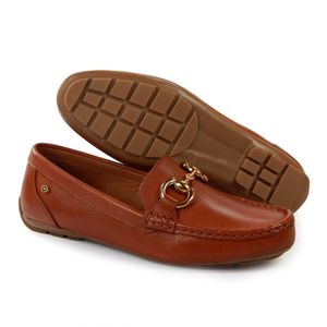 Mocassim Lady Couro Tan - LAD1007