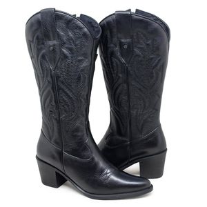 Bota New Western Couro Preto - NWE013