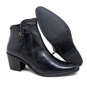 Bota Loren Couro Preto - LOR001
