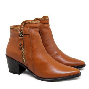 Bota Loren Couro Tan - LOR001