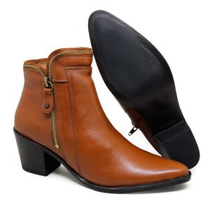 Bota Loren Couro Tan - LOR001