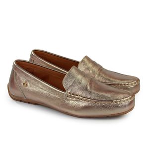 Mocassim Lady Couro Prata Velha - LAD1005