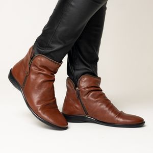 Bota Angel Couro Comfort Mogno - ANG811