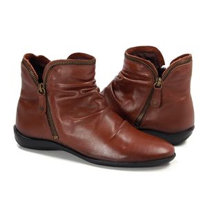Bota Angel Couro Comfort Mogno - ANG811