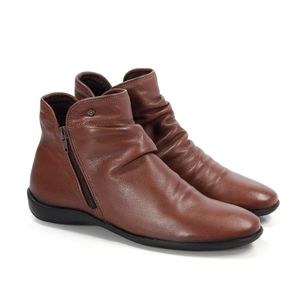 Bota Angel Couro Comfort Mogno - ANG820